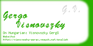 gergo visnovszky business card